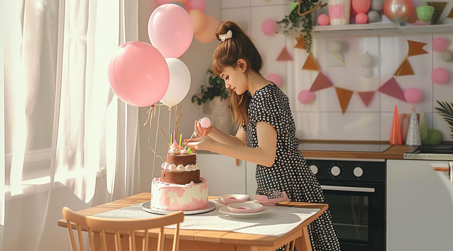 Tischdekoration zum Geburtstag